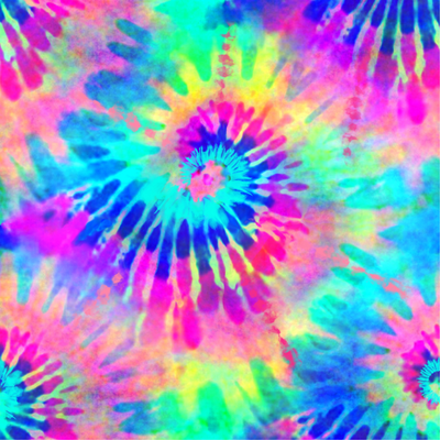 Neon Tie Dye- Ponytail