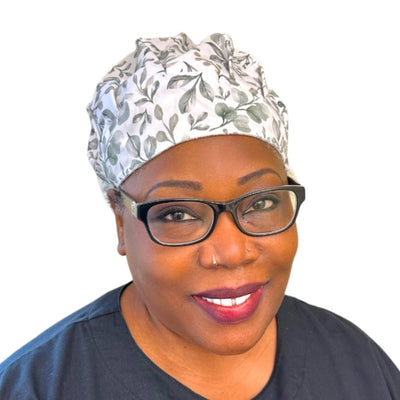 eucalyptus sage bouffant scrub cap