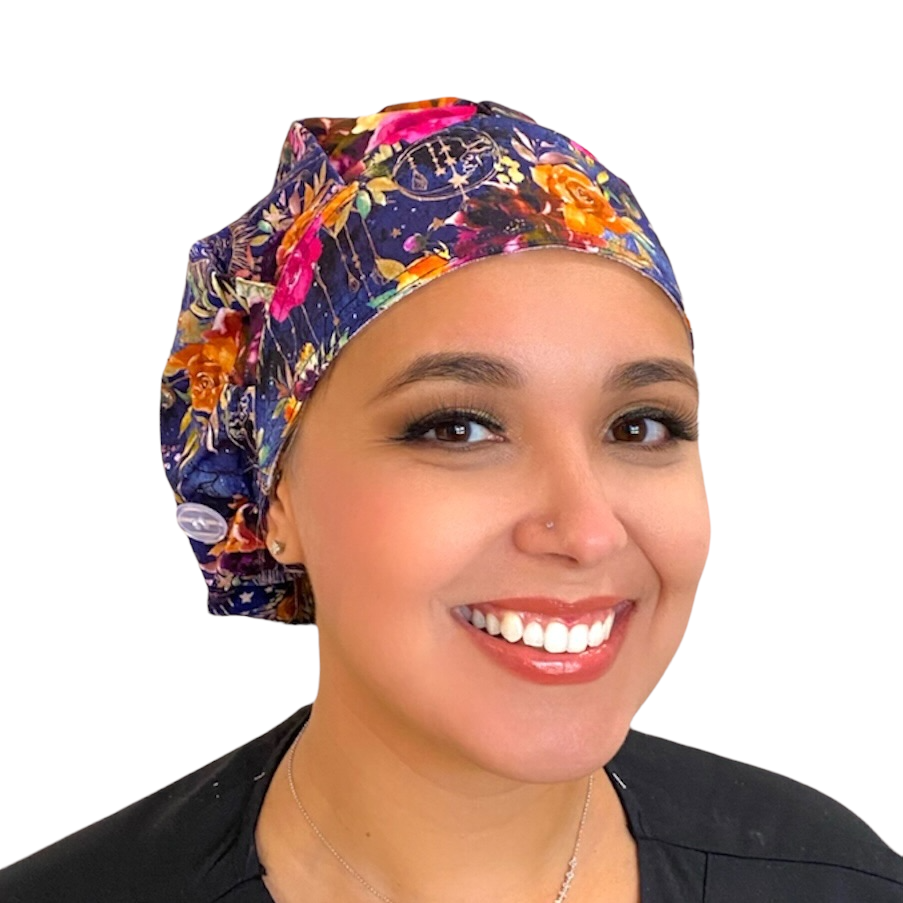 Midnight Floral- Bouffant