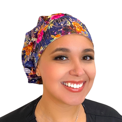 Midnight Floral- Bouffant