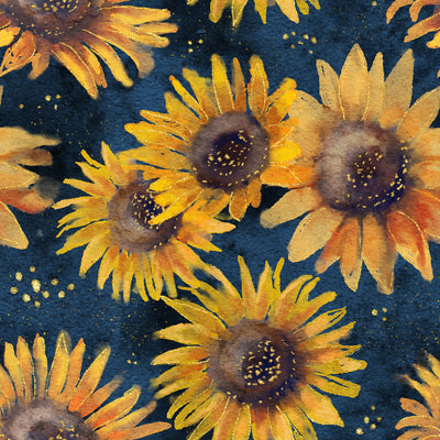 Sunflowers on Navy- Classic (Small)