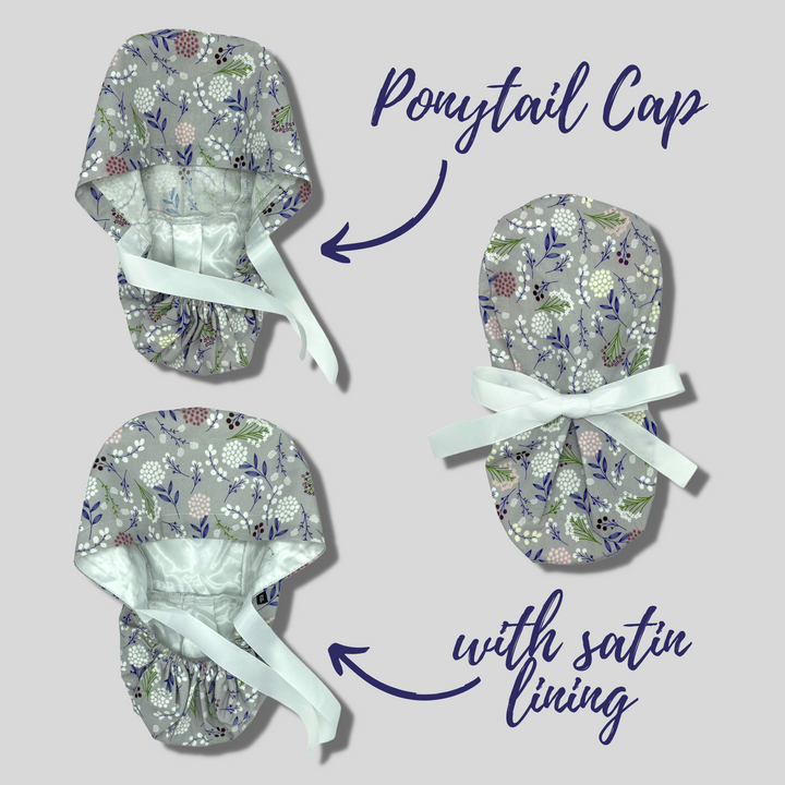 Ponytail Scrub Cap sample for Women, By Sunshine Caps Co.